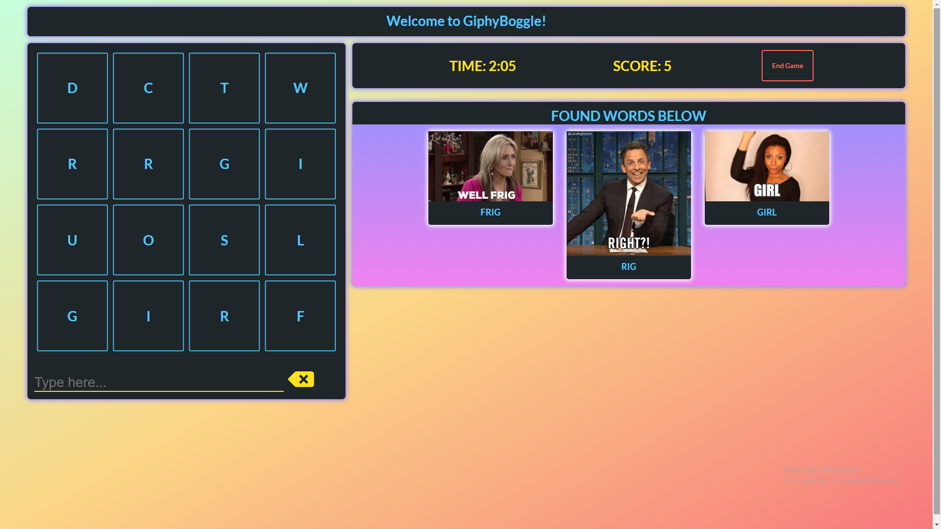 GIPHYBOGGLE screenshot